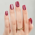 thumbnail image 3 of Set de pantalones cortos Jofay Fashion Wine Red Cat Eye de Press On Nails, 3 of 7