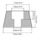 thumbnail image 2 of 120 Pcs Soft Cutting Board Rubber Feet With Stainless Steel Screws 0.28 X 0.59 For Furniture, Elect cy, 2 of 5