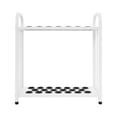 thumbnail image 6 of ToppiJoy Adjustable Floor Stand Pool Stick Holder Double-Tier Vertical Pool Cue Racks for Bar, Billiard Room, Game Room, Club and Gym (White, 20 Holes), 6 of 23
