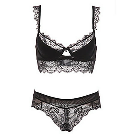 Sentmoon Lingerie for Women Thin Sponge Transparent Bra With Large Chest And Small Lace Women s Sexy Lingerie Bra Set Valentines Lingerie Valentines Day Gifts for Her Deals of the Day Clearance
