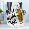 thumbnail image 4 of Lifestyle Soft Flannel Fleece Throw Blanket, Time to Drink Beer Words with a Man Hand Holding the Mug Toast Illustration, Cozy Plush for Indoor and Outdoor Use, 70" x 90", Yellow Black, by Ambesonne, 4 of 5