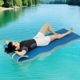 thumbnail image 2 of Costway 3-Layer Tear-Resistant Foam Floating Pad Island Water Sports Relaxing Orange Blue, 2 of 10