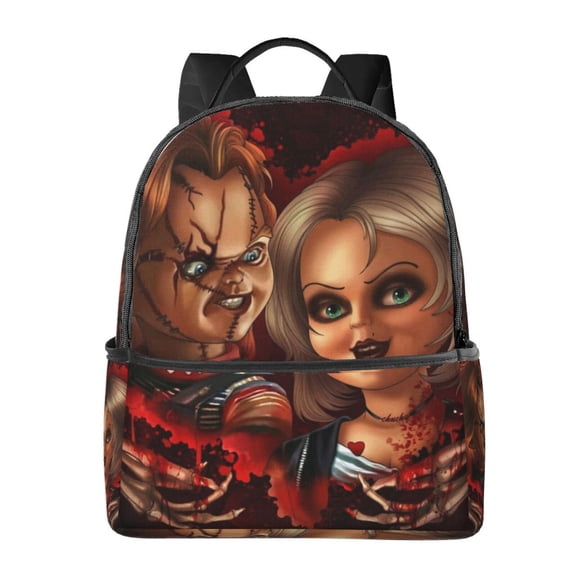 Bride Of Chucky Casual Daypack For Women Men Lightweight Laptop Travel Backpack College Bag Rucksack
