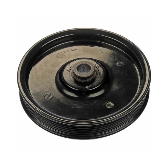 KarParts360 For Ford Mustang 1994-2004 Power Steering Pump Pulley | Composite | Black | Press-Fit Mount | 5 Groove | Serpentine Belt | Replacement For YR3Z3A733AA