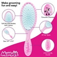 thumbnail image 2 of Disney Junior Minnie Mouse Hair Accessory 5 Pcs Set - 1 Large Minnie Mouse Hair Brush + 4 Minnie Scrunchies - Hair Accessories For Girls - Pink Detangling Brush - Elastic Hair Ties Ropes Scrunchie, 2 of 5