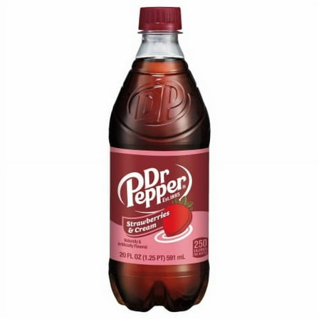 Pack of 2 - Dr Pepper Strawberries & Cream Soda 20 fl oz