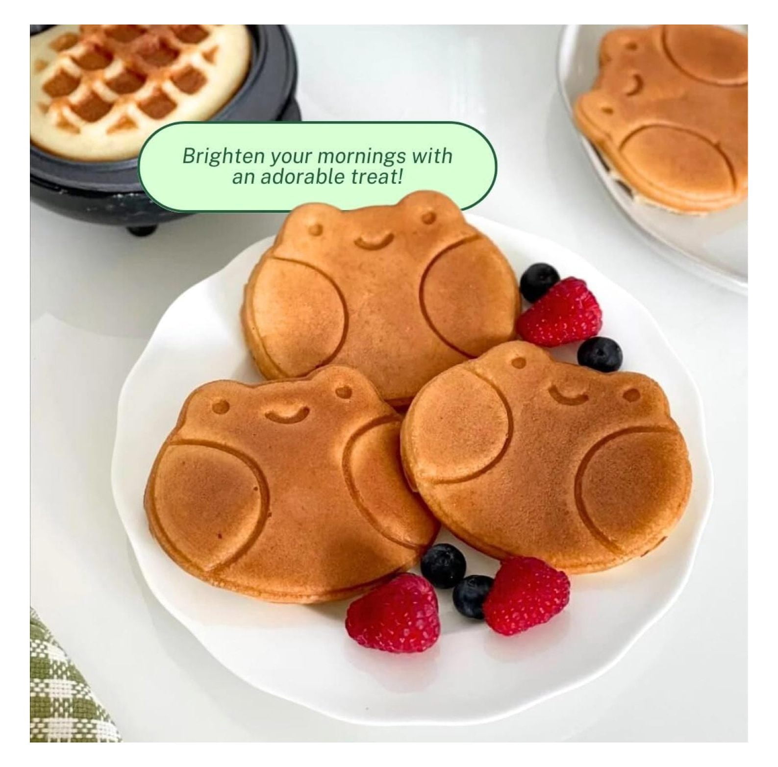 Frog Waffle Maker XYT Non-Stick Cute Design For Kitchen Breakfast Cooking Gifts