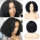thumbnail image 3 of Pelucas con flequillo para mujer, peluca ondulada suelta, peluca negra pequeña y rizada para mujer, cubierta para el cabello, decoraciones para fiestas, bandas protectoras para el cabello, 3 of 5