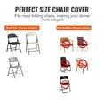 thumbnail image 3 of VEVOR Stretch Spandex Folding Chair Covers, Universal Fitted Chair Cover, Removable Washable Protective Slipcovers, for Wedding, Holiday, Banquet, Party, Celebration, Dining (50PCS Beige), 3 of 9