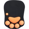 thumbnail image 1 of Mouse Pad Cat Paw Ergonomic Mouse Pad with Wrist Support Silicone Mouse Pad Cute Mouse Pad Kawaii Mouse Pad Suitable for home/office Black and Orange, 1 of 4