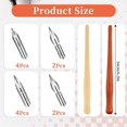 thumbnail image 2 of 10 Pcs Dip Pen Set Nib Pen Holder Comic Pen Nib Set Pen Ink Nib Calligraphy Pen Nibs Wooden Drawing, 2 of 5