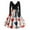 White, variant on Women’s Long Sleeve Dress with Heart Print Pattern and Ribbon Belt A-line Casual Midi Length Dresses Black 2XL