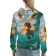 thumbnail image 7 of Wukai Underwater Swimming Duck Print Womens Hoodies Fleece Sweatshirts Long Sleeve Sweaters Pullover Fall Outfits Winter Clothes-Large, 7 of 7