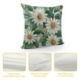 thumbnail image 4 of Chilfamy Buffalo Plaid Daisy Pillow Covers  Farmhouse Spring Summer Daisies Bloom Pillows Floral Eucalyptus Leaves Decorative Pillow Cases Square Cushion Cover for Home Couch Bed, 4 of 5