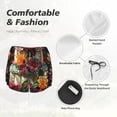 thumbnail image 4 of Yiaed Stained Glass Floral Cake Print Women's Running Shorts with Liner 3 Zipper Pockets Elastic Workout Athletic Gym Yoga Shorts-Large, 4 of 7
