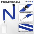 thumbnail image 4 of Lanyards WEZEBEL de 24 unidades con cierre de seguridad y porta credencial impermeable, 4 of 6