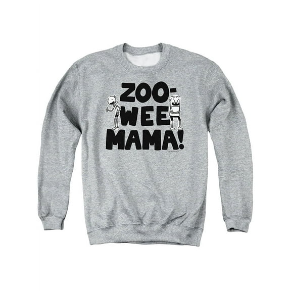 Diary Of A Wimpy Kid Zoo Wee Mama! Unisex Adult Crewneck Sweatshirt, Athletic Heather, Medium