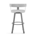 thumbnail image 2 of Amisco Parker 30 In. Swivel Bar Stool - Grey White Polyester / Metallic Grey Metal, 2 of 9