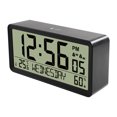 thumbnail image 1 of Temperature LCD Digital Alarm Clock Battery Operated Desk Electronic Small Clock with Indoor Temperature Humdity Date Backlight Snooze Function for Home Bedroom Bedside Desk, 1 of 7