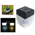 thumbnail image 3 of XMMSWDLA White Solar Post Lights Outdoor Fence Post Lights Fit 3.6x3.6 4x4 4.5x4.5 5x5 Deck Post Lights Solar Powered, Powered Outdoor LED Square Fence Garden Post Lampnight light, 3 of 5