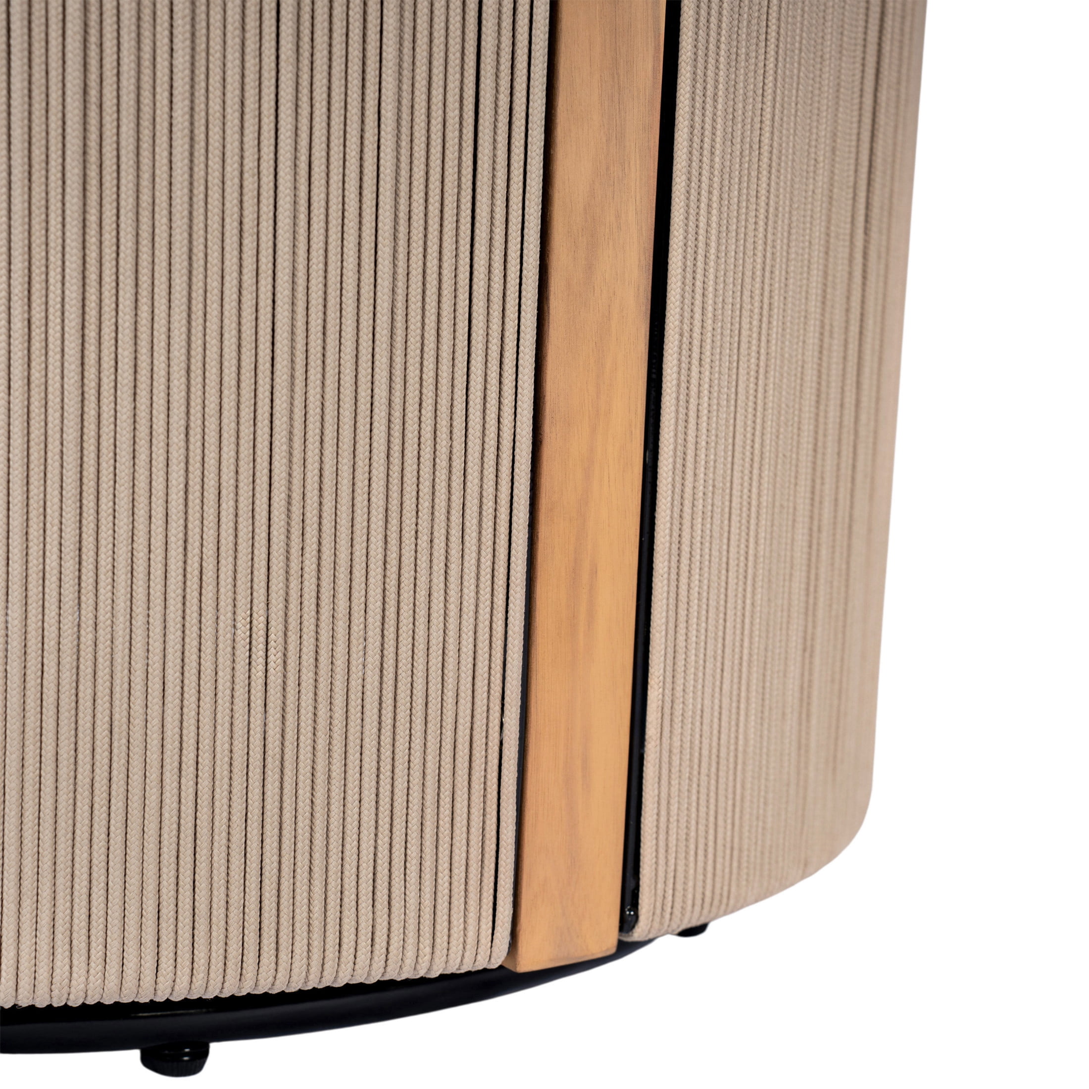 Christopher Knight Home 3 Piece Acacia Wood Outdoor 360° Swivel Chair and Side Table Set, Beige