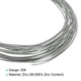 thumbnail image 4 of Alambre de Zinc de Alta Pureza 99.99% Uxcell, Alambre de Zinc Puro de 20 Calibres, Alambre de Beading Suave de 0.04'' 16.4Ft por Rollo, 4 of 7