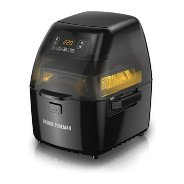 George Foreman GHFD6800B Twist N Crisp Air Fryer with Rotisserie, 3L Capacity