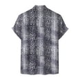 thumbnail image 3 of Gubotare Polo Shirts For Men Men's Hawaiian Print Button Down Short Sleeve Shirt,Gray L, 3 of 4