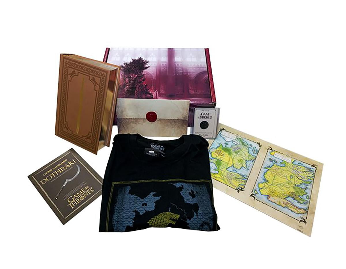 Game of Thrones Collectible Gift Box with PRINT BOOK COIN SHIRT and MORE HBO 