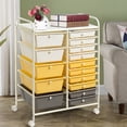 thumbnail image 2 of Costway 15 Drawer Rolling Storage Cart Tools Scrapbook Paper Office School Organizer, 2 of 10