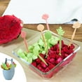 thumbnail image 2 of EUDIDV Thanksgiving Home Decor Triticum Aestivum Straw Mini Wooden Barrel Fruit Fork Set Dessert Fork Fruit Fork Barbecue Fork Festive Supplies, 2 of 5