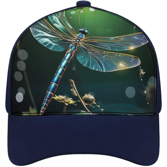 Dragonfly Green Baseball Cap Classic Golf Cap Soft Dad Hat Multicolor Adjustable Low Profile Hat Unisex