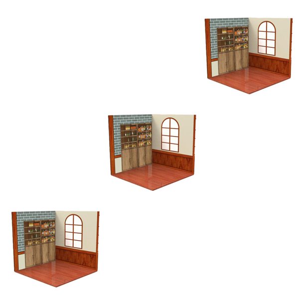 Tholdsy Organizador de fondo a escala 1/12, colección de exhibición para figuras de acción, muñecas, Pub Type1