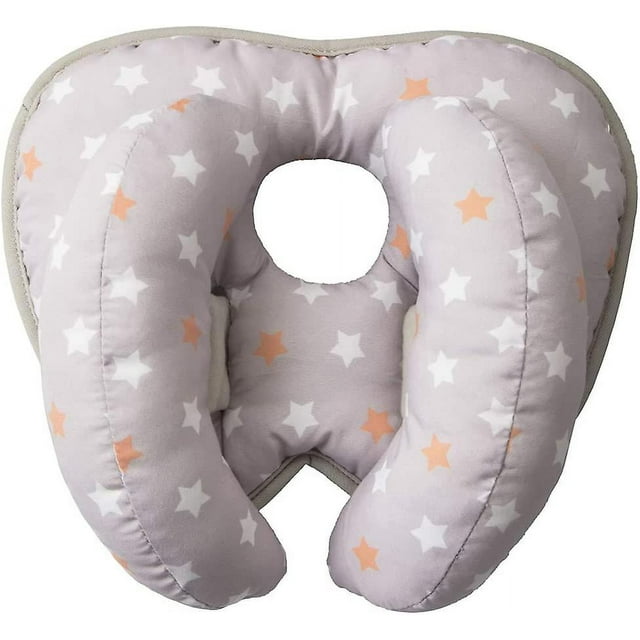 Banana Neck Pillow for Kids - Neck Support - Stroller Travel Pillow (Orange Star)