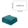 thumbnail image 3 of SPOORYYO Lightweight Breathable Soft Comfortable Summer Cooler Quilt Blanket Bed Blanket Thermal Blanket Thick Plushes Machine Washable Blanket For All Season, Green, 70x100CM, 3 of 9