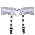 thumbnail image 1 of Suspender Garter Belt Punk Lace Heart Rivet Stocking Clip Garter Thigh Garter, 1 of 4