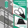 thumbnail image 3 of Kids Ladder 6.5ft Made in USA | Multi-use Rope Ladder - Carabiners & Bag incl. -2m Hanging Ladder, 3 of 13