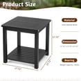 thumbnail image 6 of Ktaxon 18" Wood Square Side Table, Patio End Table, Suitable for Outdoor Porch Deck Pool, Black, 6 of 11