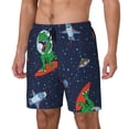 thumbnail image 1 of Fotbe Dinosaur Astronaut Space Surfing Traje de Baño para Hombre – Shorts de Natación de Secado Rápido con Forro y Bolsillos-XX-Large, 1 of 6
