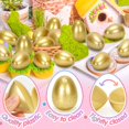 thumbnail image 4 of Huevos de Pascua SevenQ rellenables de plástico dorado, 100 unidades, para niños, 4 of 7
