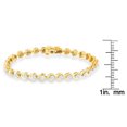 thumbnail image 3 of vjg yellow plated sterling silver 1ct tdw heart link diamond bracelet(h-i,i2-i3) - white, 3 of 5