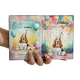 thumbnail image 3 of Happy Birthday to Basset Hound Kitten Party Balloons Cake Travel Passport Wallet Bassets Dog Breed Lovers Gifts Idea PU Leather Passport Holder Cover - 00027, 3 of 5