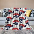 thumbnail image 2 of Chilfamy Flower Pattern Flannel Blanket Throw for Men Women Girls Boys All Seasons Exquisite Gifts Pack of 1 40x50in, 2 of 6