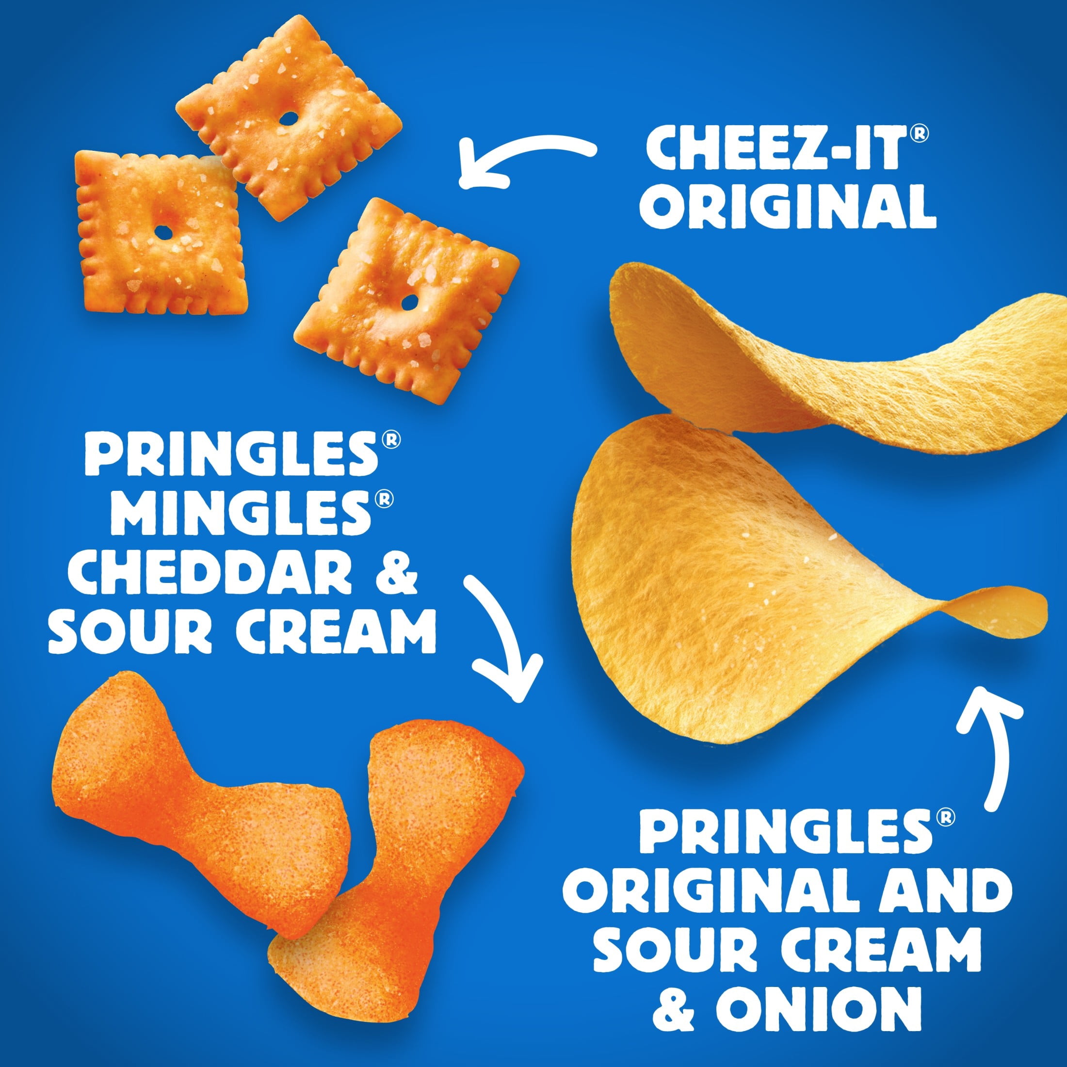 Cheez-It, Pringles Variety Pack Snacks, Lunch Snacks, 20 Count
