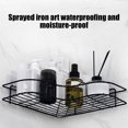 thumbnail image 4 of Non Perforated Bathroom Storage Rack | Wall Mounted Double Layer Iron Shelf | Corner Organizer for Bathroom Sink Toilet Washbasin | Black or White | 26x26x6cm | No Drill Easy Install, 4 of 6