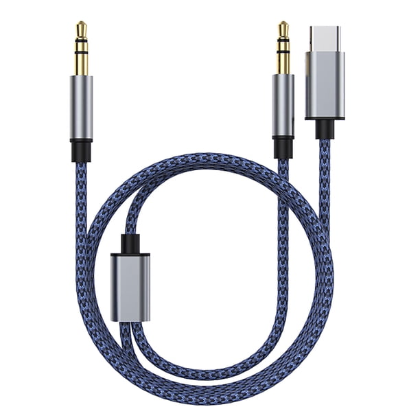 1pc USB Tipo C a adaptador de 3,5 mm Cable de cable convertidor de audio (color surtido)