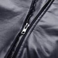 thumbnail image 3 of European And American Men's Retro Street Plus Velvet Thick Hooded Collar Zipper Straight Leather Jacket Jacket, 3 of 4