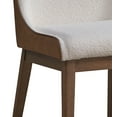 thumbnail image 5 of CoSoTower White Boucle, Brown Velvet & Walnut Finish Side Chair, Set of 2, 5 of 8