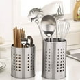 thumbnail image 3 of Stainless Steel Cooking Utensil Holder, Kitchen Utensil Drying Cylinder, Spoon Holder, Cooking Utensil Organizer for All Kitchens, 3 of 7