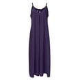 thumbnail image 5 of Jumpsuit Women'S High Waisted Wide Leg Loose Jumpsuit Casual Suspenders With Long Pants Zipper Jumpsuit,Purple Women'S Polyester Jumpsuit L, 5 of 5